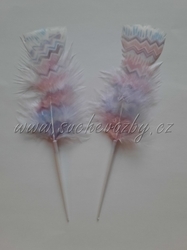 Peří s potiskem 16-18cm