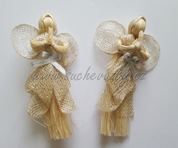Anděl Abaca 15-16cm stříbrný
