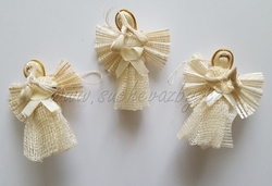 Anděl Abaca zlatá čelenka 7cm