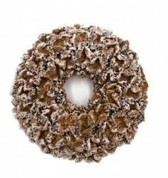 Věnec bukvicový zasněžený 17cm