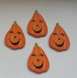 Dýně dřevo s úsměvem oranžová 4,5cm