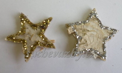 Hvězda bříza s glitry 4cm