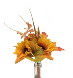 Kytice 3 slunečnice v držáku  