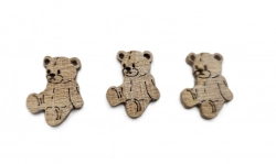 Medvídek dřevo 1,9cm 5ks