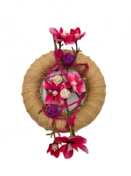 Věnec jutový s magnolií 30cm