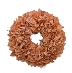 Věnec vypichovaný látkový oranžový 18cm