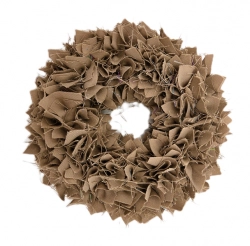 Věnec vypichovaný látkový hnědý 18cm