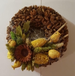 Bukvicový věnec zdobený 20cm D
