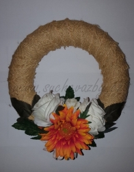 Věnec jutový 22cm 3