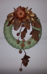 Věnec jutový 22cm s žaludy