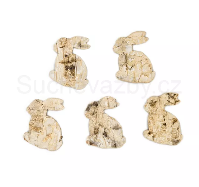 Zajíc bříza 6x3cm 5ks