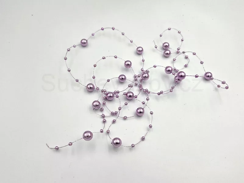 Girlanda perličky lesk 130cm 