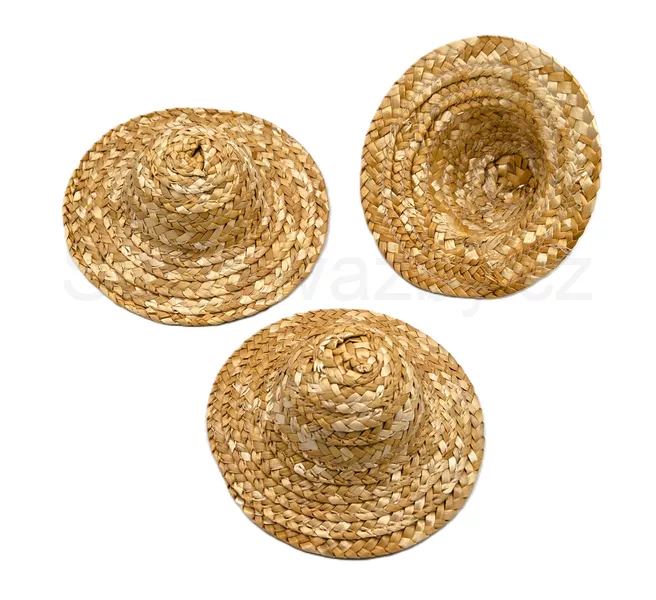 Klobouček sláma 15cm