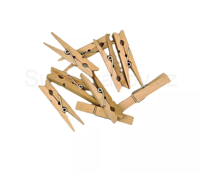 Kolíček dřevo přírodní 4,5cm 10ks