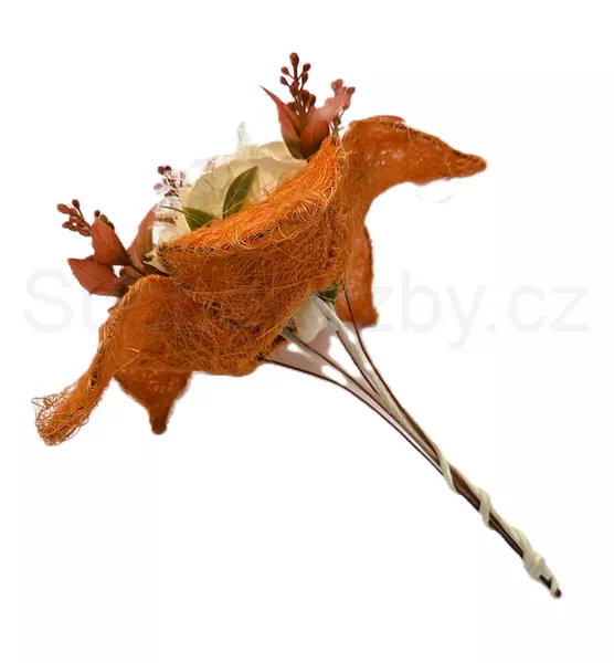 Kytice krémové růže s krajkou 