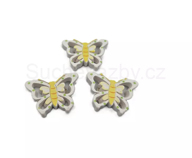 Motýl nalepovací  děrovaný 2,8cm 3ks