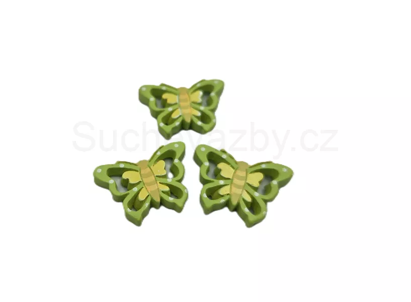 Motýl nalepovací  děrovaný 2,8cm 3ks