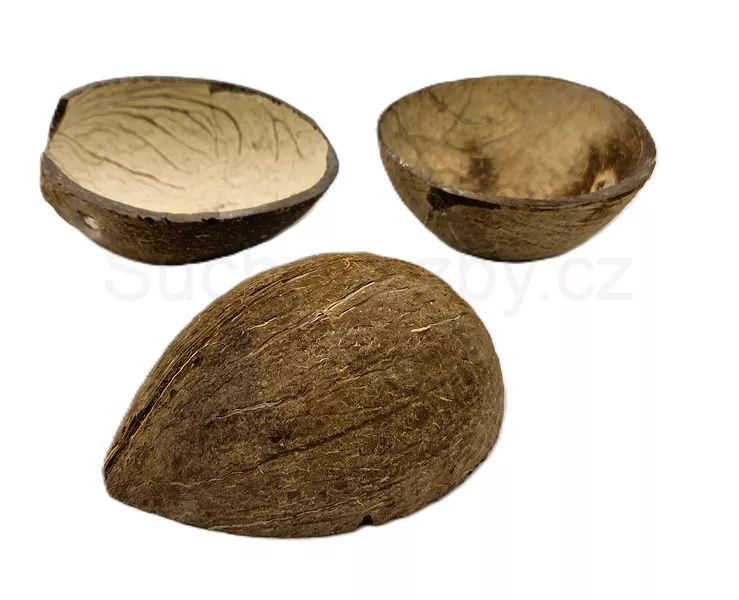 Půlka kokosu skořápka 