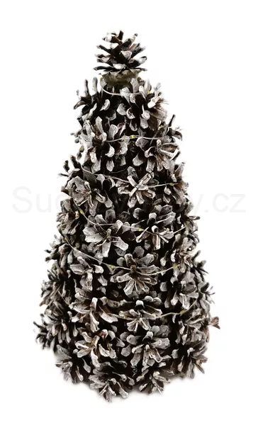 Stromek šiškový bělený 28cm 