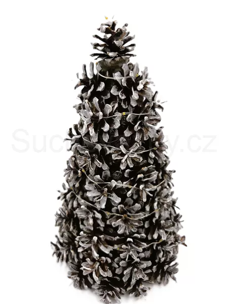 Stromek šiškový bělený 28cm 