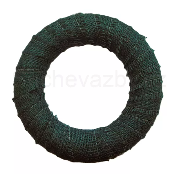 Věnec jutový 22cm základ  zelený