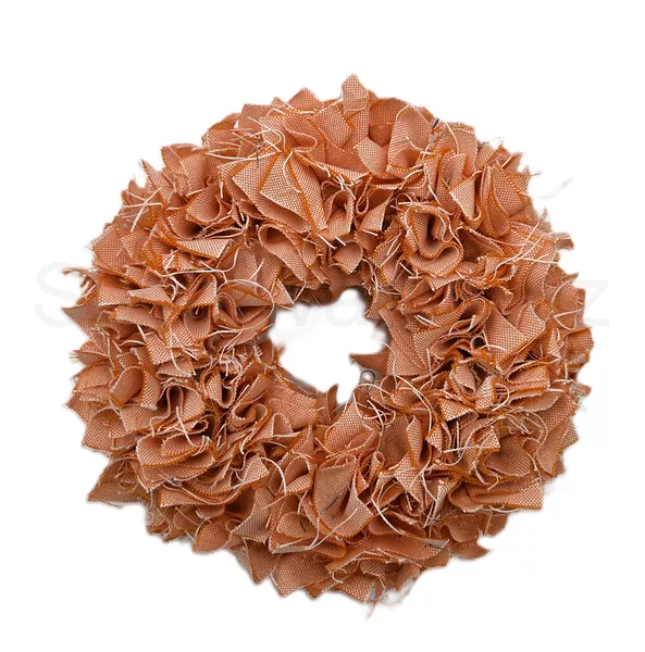 Věnec vypichovaný látkový oranžový 18cm