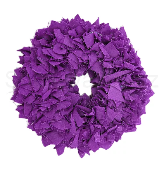 Věnec vypichovaný látkový fialový18cm 