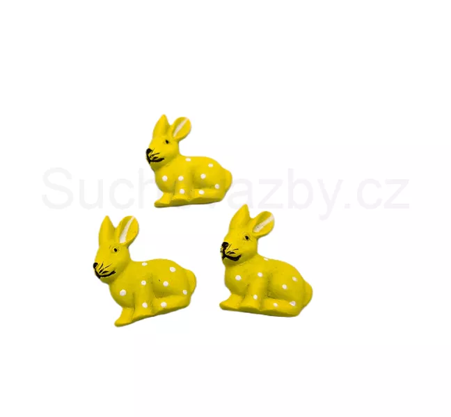 Zajíc nalepovací 3,5cm 3ks